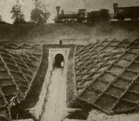 84. Ligne ferroviaire près de B�nffyhunyad au d�but des ann�es 1870. Photo de Ferenc Veress