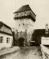 95. Une tour des remparts m�di�vaux de Kolozsv�r, dite «la porte de la rue H�d». Photo de Ferenc Veress vers 1870