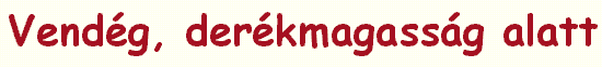 Vend�g, der�kmagass�g alatt