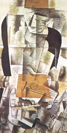 Georges Braque: L�ny git�rral vagy Muzsikusn� (1913)